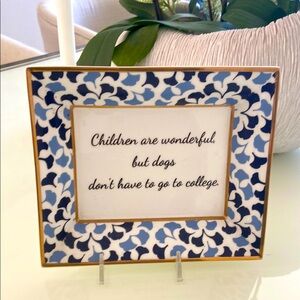 Port 68 Blue and White Geometric Picture Frame Accents